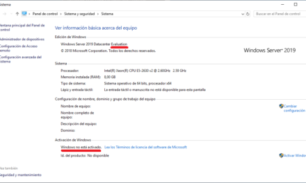 Versión de Windows Server 2022 de evaluación rearmar y reactivar