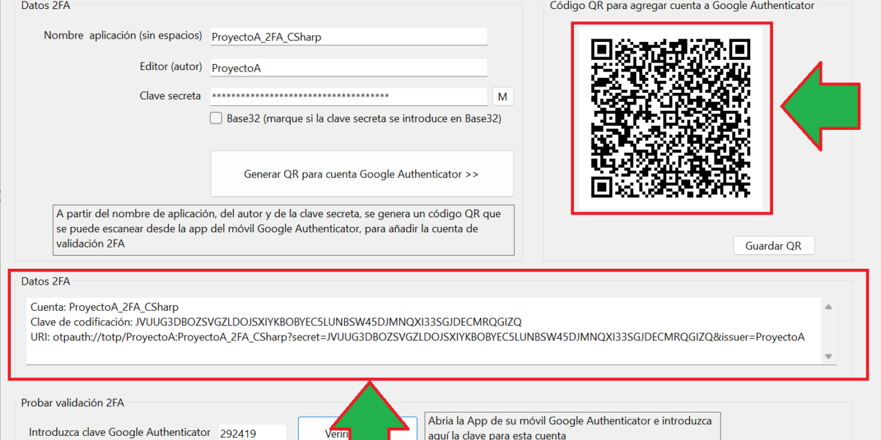 Dotar a una aplicación C# de doble factor de autenticación con Google Authenticator