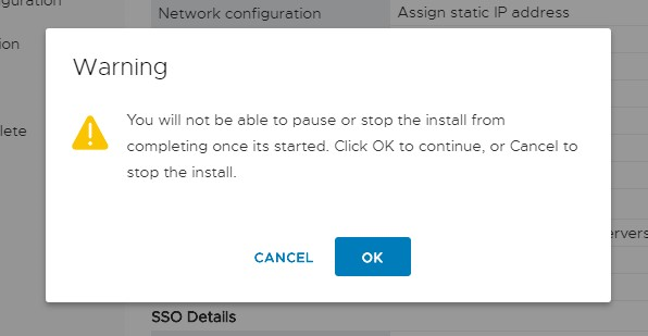Paso 2 configuración del despliegue de vCenter Server Appliance Installer