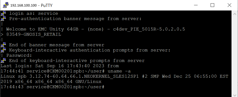 Acceso por SSH a SAN Dell EMC