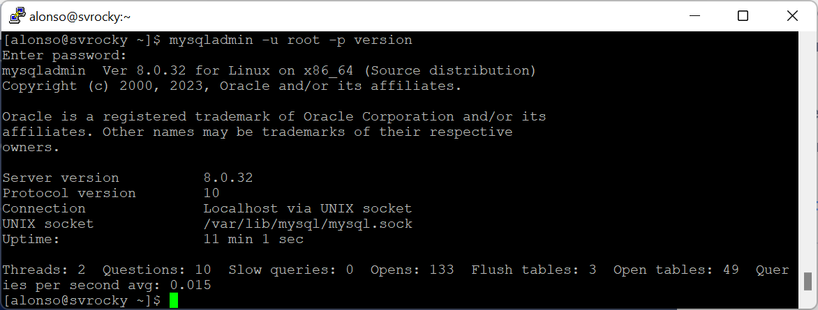 Instalar MySQL Server en Rocky Linux 8