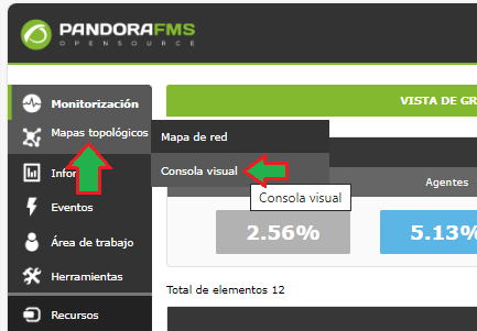Crear consolas visuales en Pandora FMS