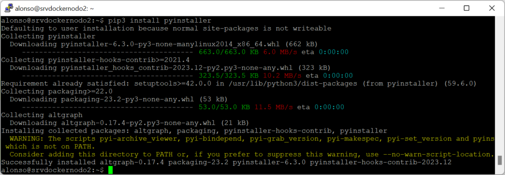 Requisitos para generar aplicación ejecutable portable en Linux a partir de código Python