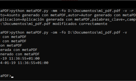 Aplicación Python con código fuente para obtener, limpiar y modificar los metadatos de un fichero PDF