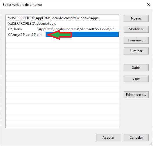 Instalar MSYS2 en equipo Windows con gcc, g++ y gdb