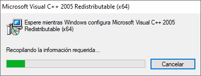Instalar Microsoft Visual C++ Redistributable Package