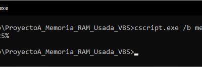Visual Basic Script VBS para obtener y mostrar el porcentaje de memoria RAM usada en el equipo