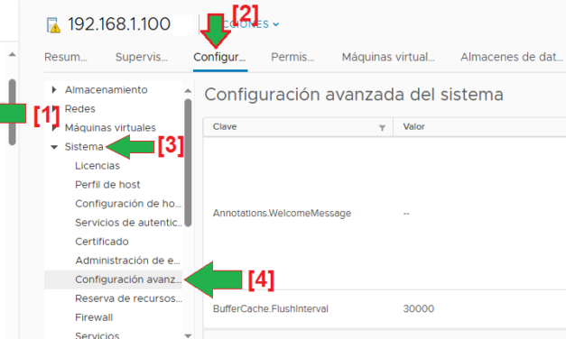Solución al error los registros del host se almacenan de forma no persistente en VMware