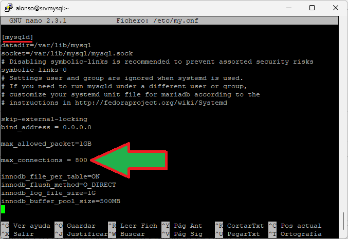 Ampliar el límite de conexiones máximas permitidas en MySQL/MariaDB para solucionar error Too many connections