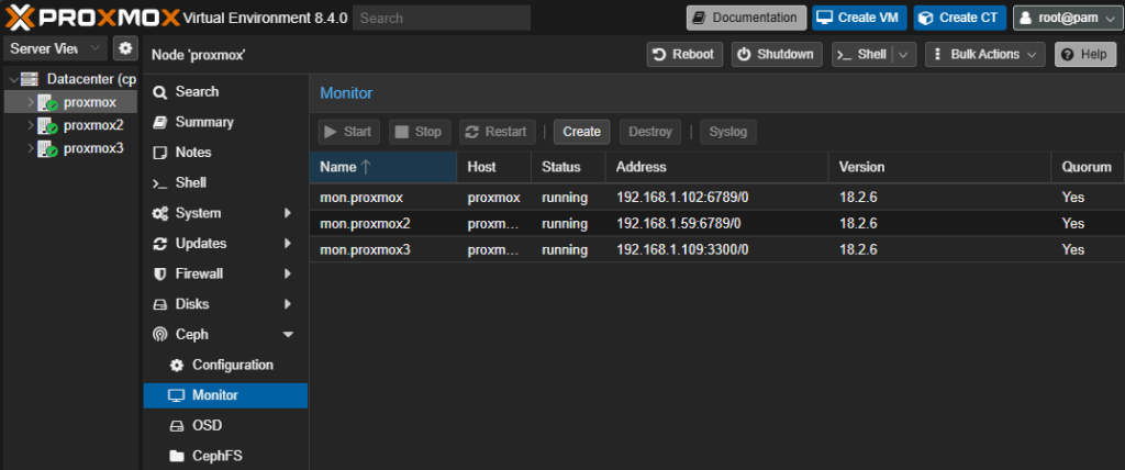 Agregar un monitor de Ceph de forma manual en clúster Proxmox VE