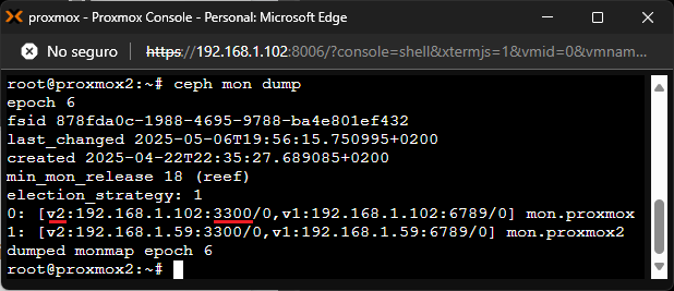 Agregar un monitor de Ceph de forma manual en clúster Proxmox VE