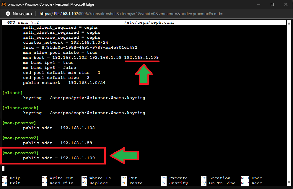 Agregar y eliminar un monitor Ceph en Proxmox VE de forma manual