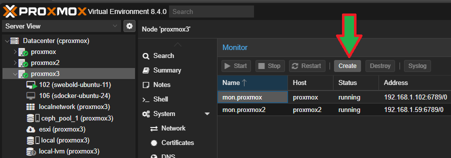 Eliminar un monitor de Ceph de forma manual