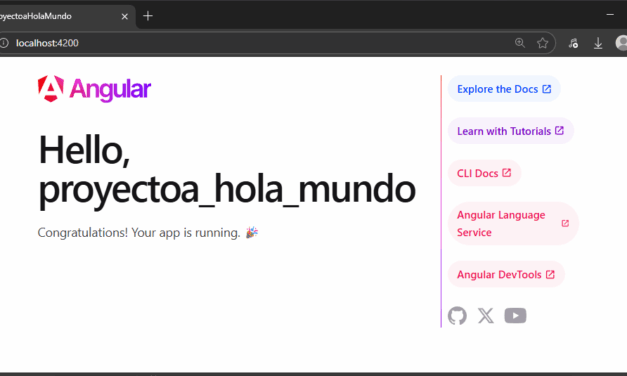Mi primer proyecto Angular