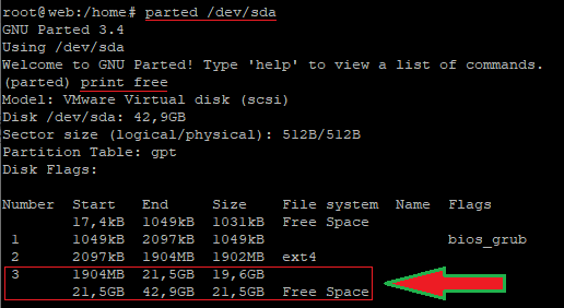 Ampliar espacio de volumen LVM en Linux Ubuntu con Parted