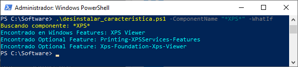 Desinstalar características de Windows en local y en dominio GPO