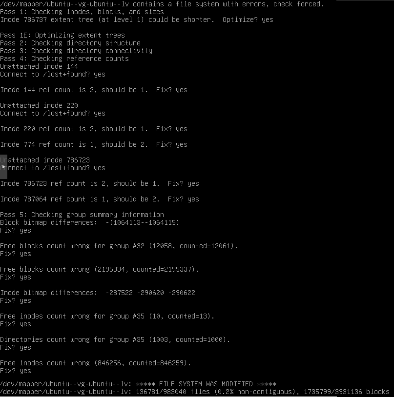 Reparar arranque de equipo Linux cuando presenta avería en disco duro del sistema