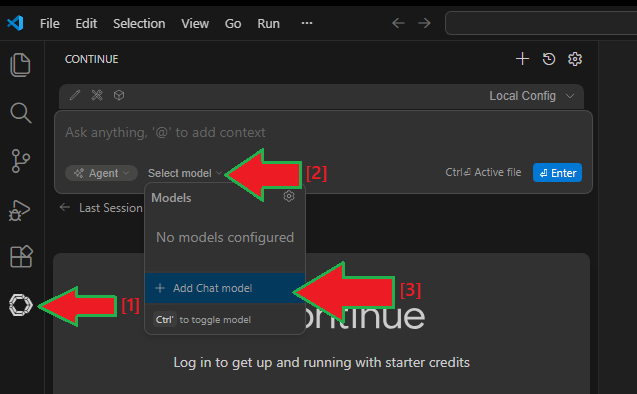 Instalar extensión Continue en Visual Studio Code