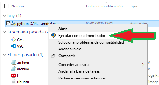 Solución al error 0x80070659 al instalar Python en Windows Server