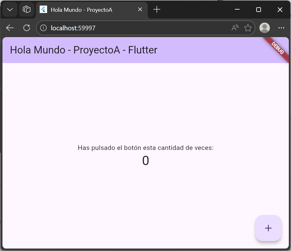 Ejecutar app Fluter en Web