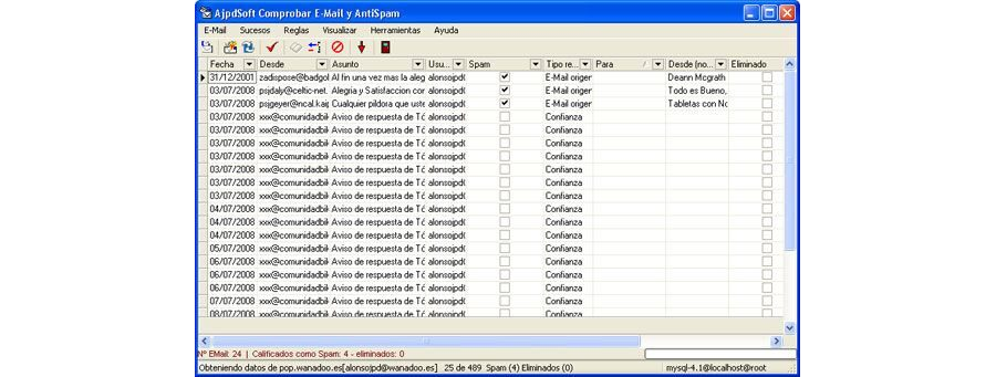 AjpdSoft Comprobar E-Mail y AntiSpam