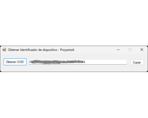 Código fuente en CSharp de la aplicación Obtener Identificador de dispositivo