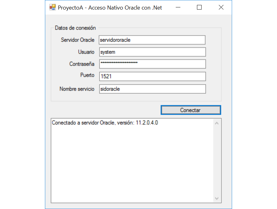 Acceso Nativo Oracle con .Net